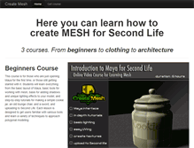 Tablet Screenshot of createmesh.com